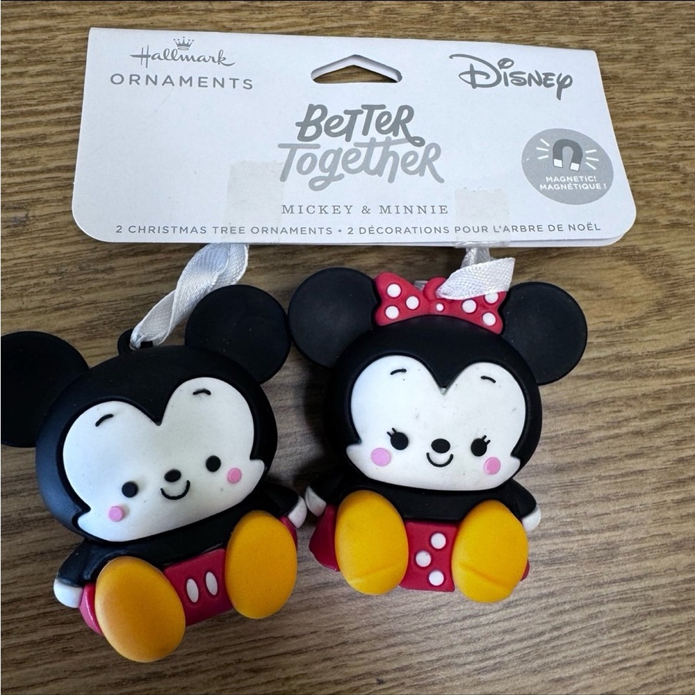 Hallmark ‘Better Together’ Disney Mickey & Minnie Magnetic Christmas Ornaments